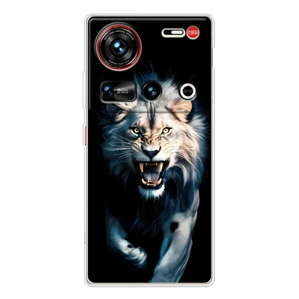 Чохол з принтом «Лев у темряві» для ZTE Nubia Z70 Ultra