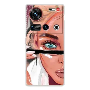 Чехол с печатью для ZTE Nubia Z70 Ultra - (Мода) (AlphaPrint) (Макияж)