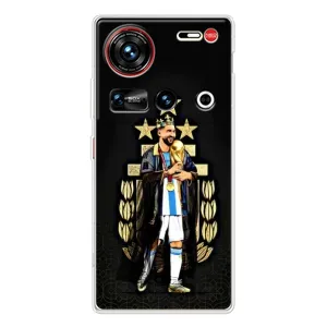 Чехлы для ZTE Nubia Z70 Ultra (Leo чемпион) (AlphaPrint) (Месси Король)
