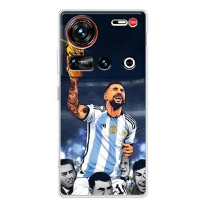 Чехлы для ZTE Nubia Z70 Ultra (Leo чемпион) (AlphaPrint) (Месси с кубком)
