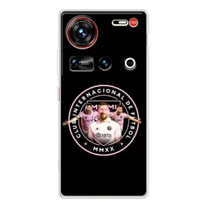 Чехлы для 傳說 ZTE Nubia Z70 Ultra - Лео Месси Маями (Месси в лого)