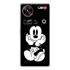 Эксклюзивный чехол для ZTE Nubia Z70 Ultra (AlphaPrint - Мультяшные) (Микки на черном)
