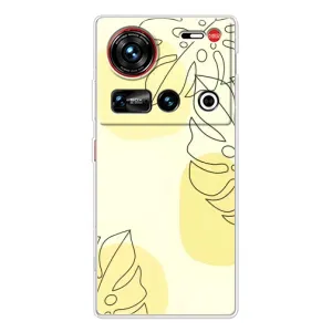 Силиконовый чехол с принтом в цветах на ZTE Nubia Z70 Ultra