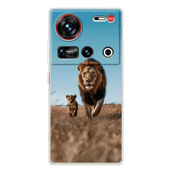 Чехол с принтом «Мусафа и Симба» для ZTE Nubia Z70 Ultra