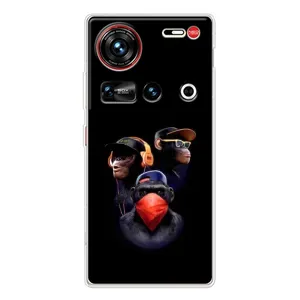 Чехол с Обезьянами ZTE Nubia Z70 Ultra - (AlphaPrint) (Три обезьяны)