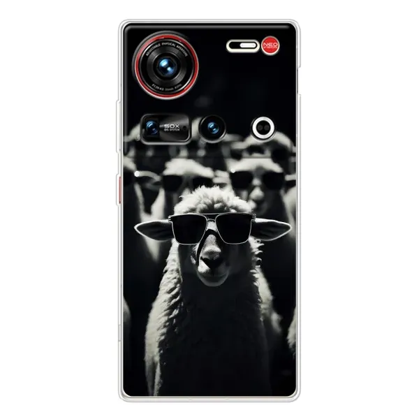 Чехол с принтом «Овечка в очках» для ZTE Nubia Z70 Ultra