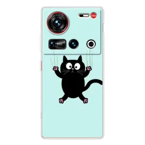 Чехол с принтом для ZTE Nubia Z70 Ultra (AlphaPrint) Модные коты (Падающий кот)