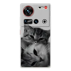 Чехол с рисунком кот на ZTE Nubia Z70 Ultra (Пара котов)