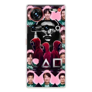 Чехол Гра в кальмара для ZTE Nubia Z70 Ultra (Участники Игра кальмара)