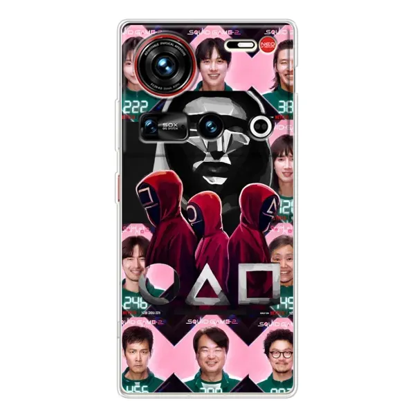 Чехол с принтом «Участники Игра кальмара» для ZTE Nubia Z70 Ultra Чехол с принтом «Участники Игра кальмара» для ZTE Nubia Z70 Ultra