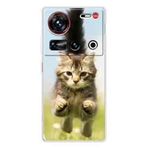 Чехлы с Котиками для ZTE Nubia Z70 Ultra (VPrint) (Прыжок кота)