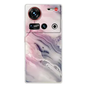 Мраморный чехол на ZTE Nubia Z70 Ultra (VPrint) (Пурпурный Мрамор)