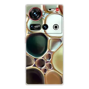 Мраморный чехол на ZTE Nubia Z70 Ultra (VPrint) (Радужный Мрамор)