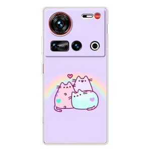 Чехол на 傳說 ZTE Nubia Z70 Ultra с Котами (VPrint) (Радужные котики)