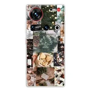 Рождественские, Праздничные Чехлы для 傳說 ZTE Nubia Z70 Ultra (Рождественский коллаж)