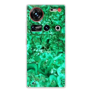 Мраморный чехол на ZTE Nubia Z70 Ultra (VPrint) (Салатный Мрамор)