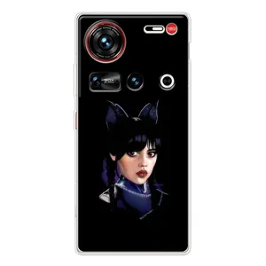 Чехлы Венсдей на ZTE Nubia Z70 Ultra Уэнсдей (AlphaPrint) (серьезная Уэнздей)