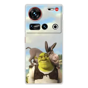 Чехол с мультфильмом Шрек на ZTE Nubia Z70 Ultra (Шрек и Осел)