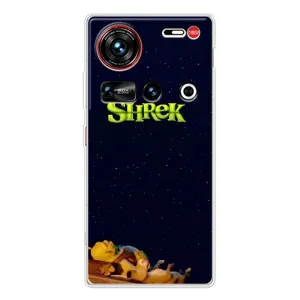 Чехол с мультфильмом Шрек на ZTE Nubia Z70 Ultra (Отдыхающий Шрек)