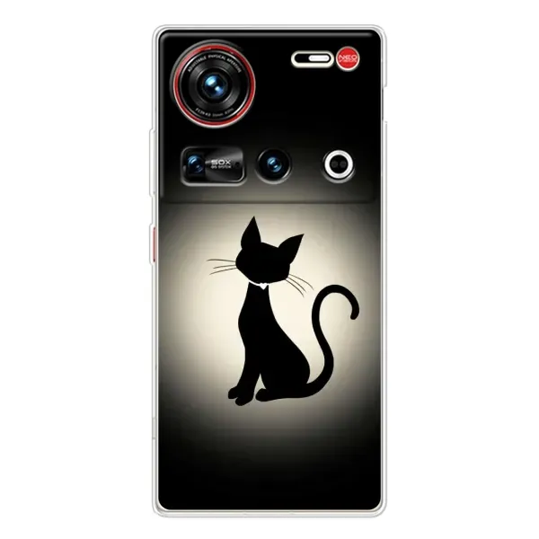 Чехол с принтом «Силуэт котика» для ZTE Nubia Z70 Ultra Чехол с принтом «Силуэт котика» для ZTE Nubia Z70 Ultra