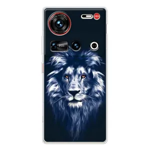 Чехол со Львом для ZTE Nubia Z70 Ultra (VPrint) (Синий Лев)