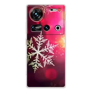 Новогодние Чехлы для 傳說 ZTE Nubia Z70 Ultra (VPrint) (Снежинка)