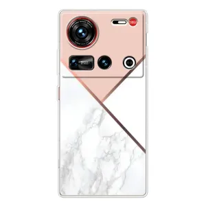 Мраморный чехол на ZTE Nubia Z70 Ultra (VPrint) (Тройной мрамор)