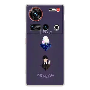 Чехлы Венсдей на ZTE Nubia Z70 Ultra Уэнсдей (AlphaPrint) (Уэнздей и подруга)