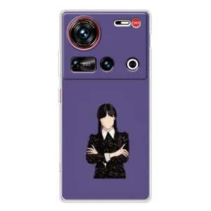 Чехлы Венсдей на ZTE Nubia Z70 Ultra Уэнсдей (AlphaPrint) (Уэнздей в черном)