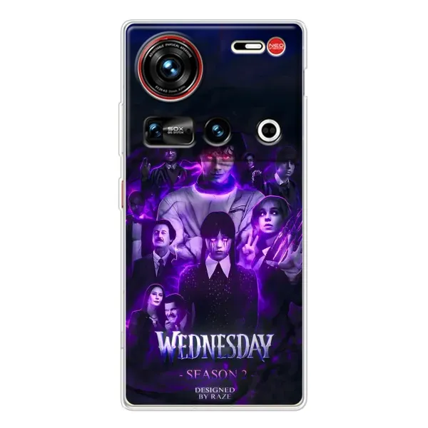 Чехол с принтом «Фиолетовая магия Уэнздей» для ZTE Nubia Z70 Ultra Чехол с принтом «Фиолетовая магия Уэнздей» для ZTE Nubia Z70 Ultra