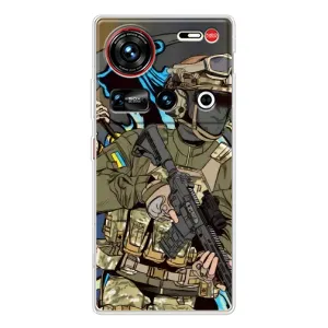 Чехлы с картинкой ЗСУ для ZTE Nubia Z70 Ultra (AlphaPrint) (Воин ВСУ)