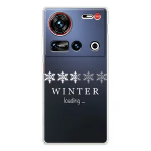 Зимние Чехлы для 傳說 ZTE Nubia Z70 Ultra - прозрачный фон (Winter loading)