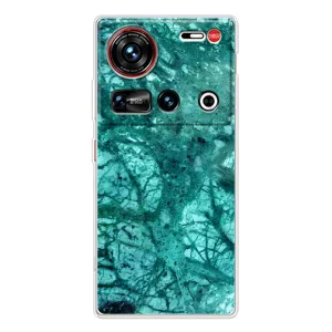 Мраморный чехол на ZTE Nubia Z70 Ultra (VPrint) (Зеленый мрамор)