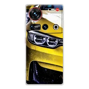 Чехлы с Машинами на 傳說 ZTE Nubia Z70 Ultra (VPrint) (Желтая машина)