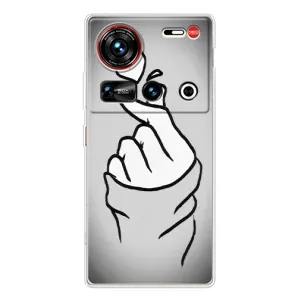 Чохол з принтом для ZTE Nubia Z70 Ultra (AlphaPrint - Знак сердечка) (Значок Love)