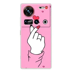 Чохол з принтом для ZTE Nubia Z70 Ultra (AlphaPrint - Знак сердечка) (Знак Love)