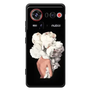 Чехлы (ART) Цветы на ZTE nubia Z80 Ultra (VPrint) (Белые цветы)