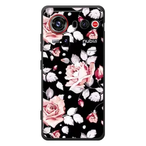 Чехлы с Цветами для ZTE nubia Z80 Ultra (VPrint) (Цветочки на черном)