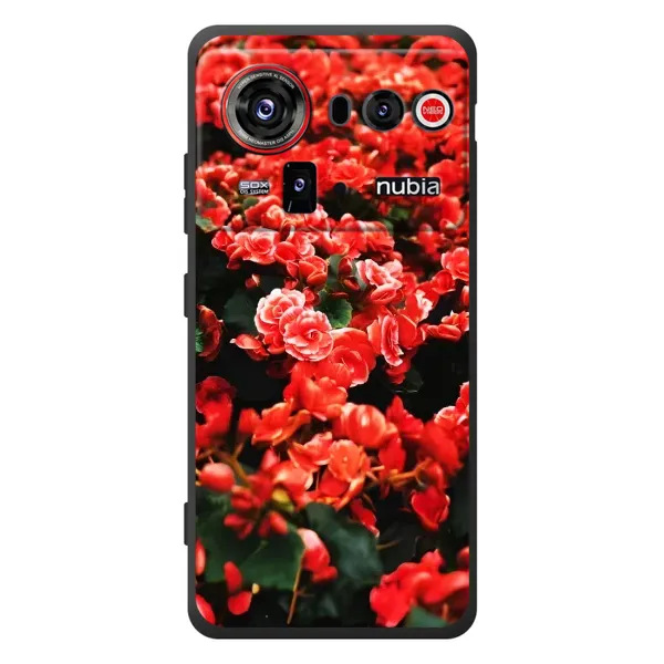 Чохол з принтом «Квіти червоні» для ZTE nubia Z80 Ultra