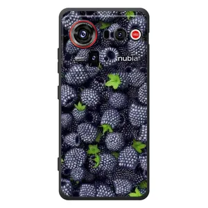 Чехлы с Фруктами для ZTE nubia Z80 Ultra (VPrint) (Ежевика)