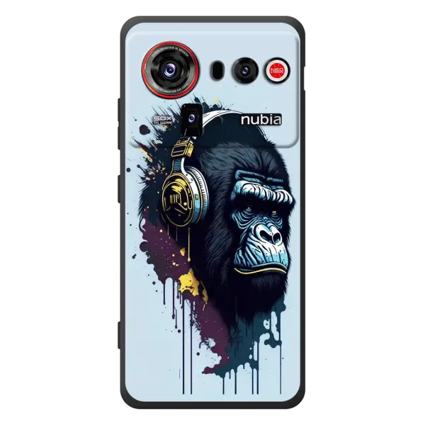 Чехол с принтом «Горилла в наушниках» для ZTE nubia Z80 Ultra Чехол с принтом «Горилла в наушниках» для ZTE nubia Z80 Ultra