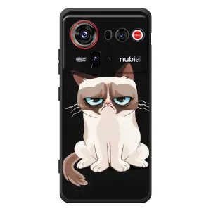 Чехол с принтом для ZTE nubia Z80 Ultra (AlphaPrint) Модные коты (Грустный кот)