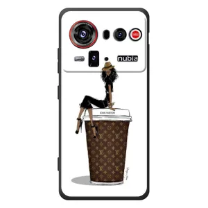 Чехлы Луи Витон для ZTE nubia Z80 Ultra (AlphaPrint - LOUIS VUITTON) (кофе LOUIS VUITTON)
