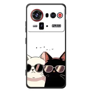 Чехол с рисунком кот на ZTE nubia Z80 Ultra (Коты в очках)