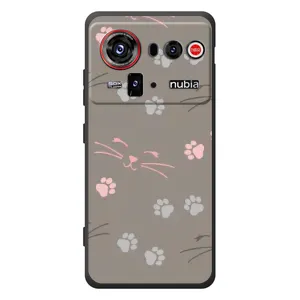 Чехол с рисунком кот на ZTE nubia Z80 Ultra (Лапы и усы)