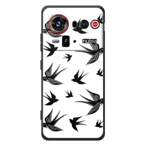 Чехол с птицами на ZTE nubia Z80 Ultra (VPrint) (Ласточки)