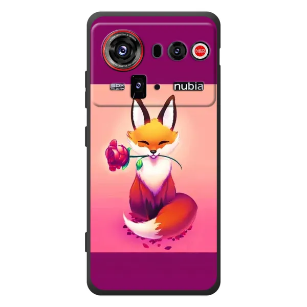 Чохол з принтом «Лиса з трояндою» для ZTE nubia Z80 Ultra Чохол з принтом «Лиса з трояндою» для ZTE nubia Z80 Ultra