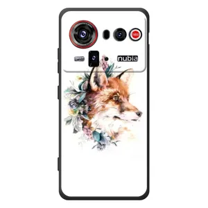 Чехлы с картинкой Лисички для ZTE nubia Z80 Ultra (VPrint) (Лисичка в цветочках)
