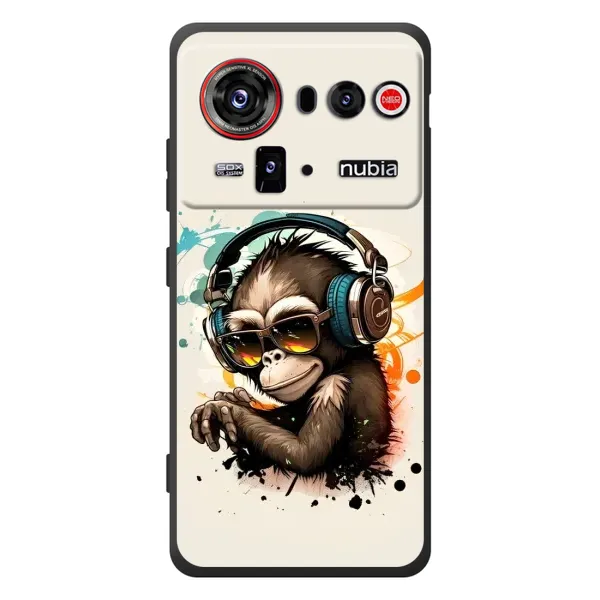 Чехол с принтом «Макака в наушниках» для ZTE nubia Z80 Ultra Чехол с принтом «Макака в наушниках» для ZTE nubia Z80 Ultra