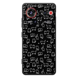 Чехол с принтом для ZTE nubia Z80 Ultra (AlphaPrint) Модные коты (Меленькие котики)